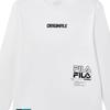 Fila Logo Simple Letter Print American Vintage Round Neck Casual Loose Short Sleeve T-Shirt Men T-Shirt Nitro-White F51M239201F-WT