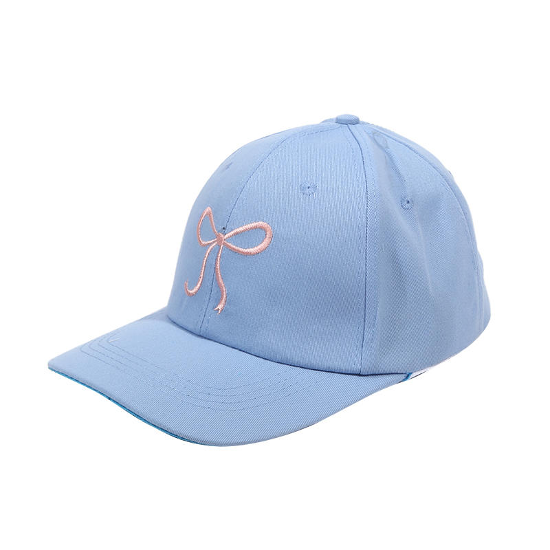 Bow Tie Baseball Cap Female Big Head Baseball Cap American Wide Brim Retro Trend Embroidery Duck Tongue Cap