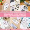 Eschen Pocket Mini Printer, Portable Printer with 6 Rolls Printing Paper for iOS Android Smartphone, Label Receipt Sticker Photo List Notes Inkless