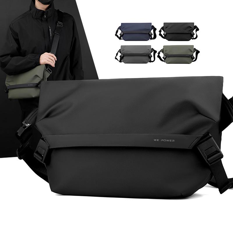 WEPOWER Versatile Men's Casual Single Shoulder Crossbody Backpack - Trendy Small Square Chest Bag