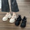 French Mary Jane Shoes Women's Summer 2025 New Thick Heel High Heel Single Shoes Small Height Increase Platform Small Leather Shoes