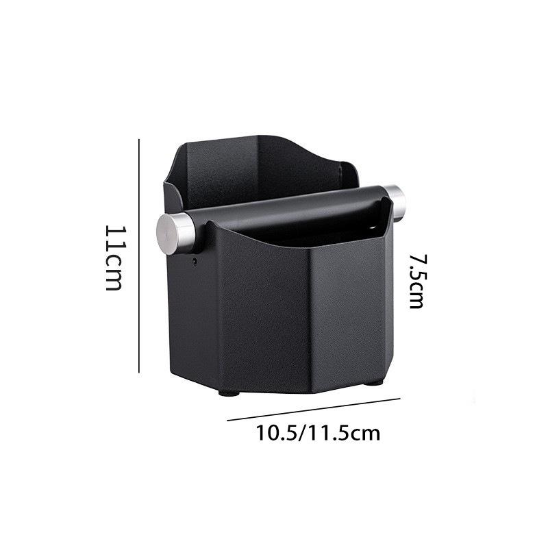 

Espresso Knock Box Square Shape Stainless Steel Coffee Grounds Knock Box With Removable Knock Bar Coffee Tool for Barista