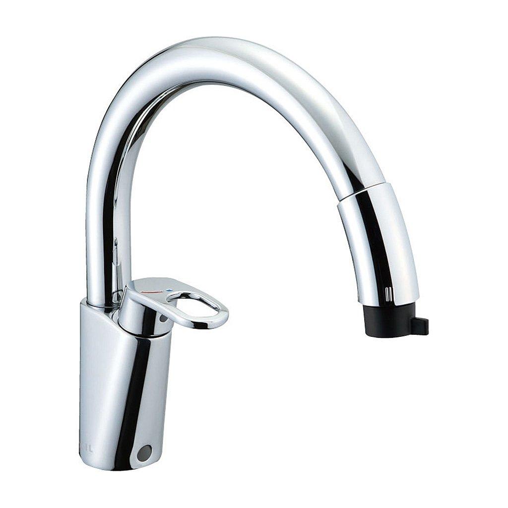LIXIL Kitchen Mixer Faucet with Hand Shower and Eco Handle (INAX) Single-Hole Single-Lever RSF-831Y