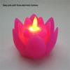 LED Schwingender Lotus Schmuck: Immer leuchtende elektronische Kerzenlampe mit bunten Lichtern