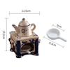 3 in 1 Vintage Reed Diffuser Essential Oil Incense Burner Ceramics Tea Warmer Set with Candle Holder Tray Home Decor Ornaments