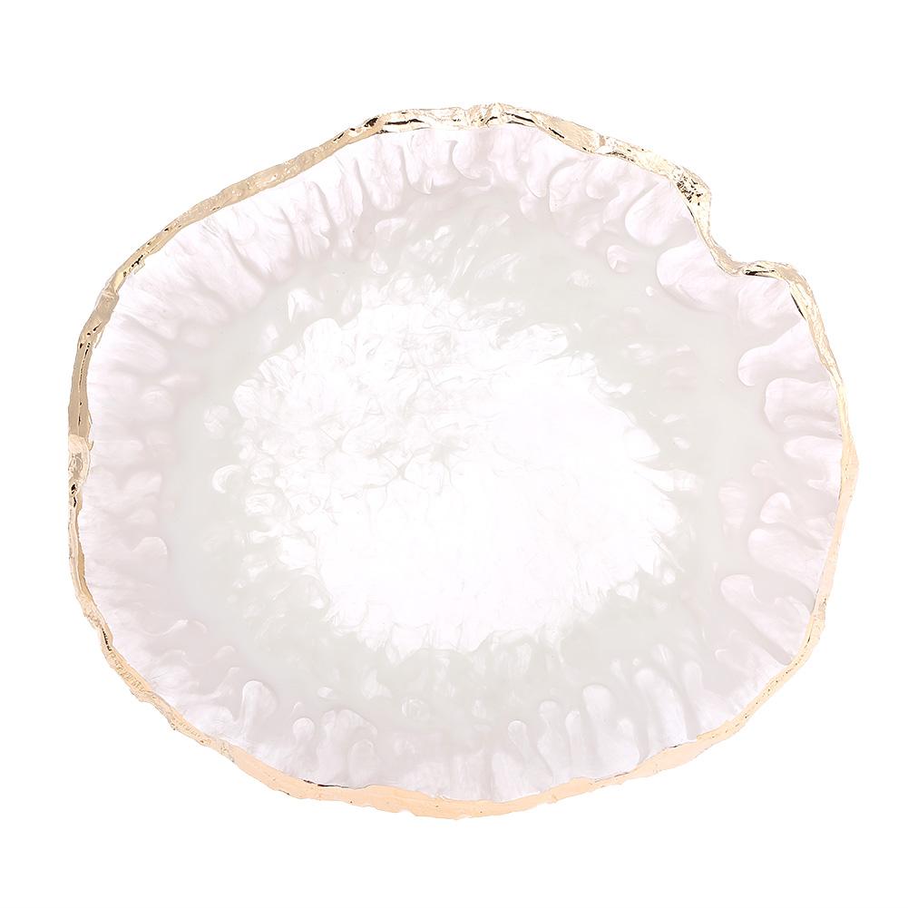 

Resin Stone Nail Art Palette Paint Drawing Color Dish Manicure Display Board Nail DIY White білий