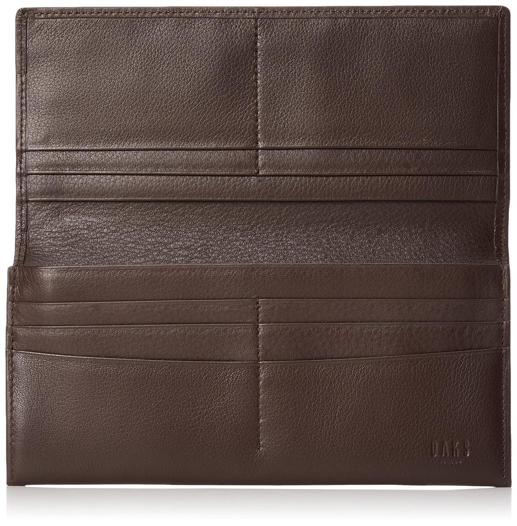 Daks Crescent Men's Long Wallet, Dark Brown