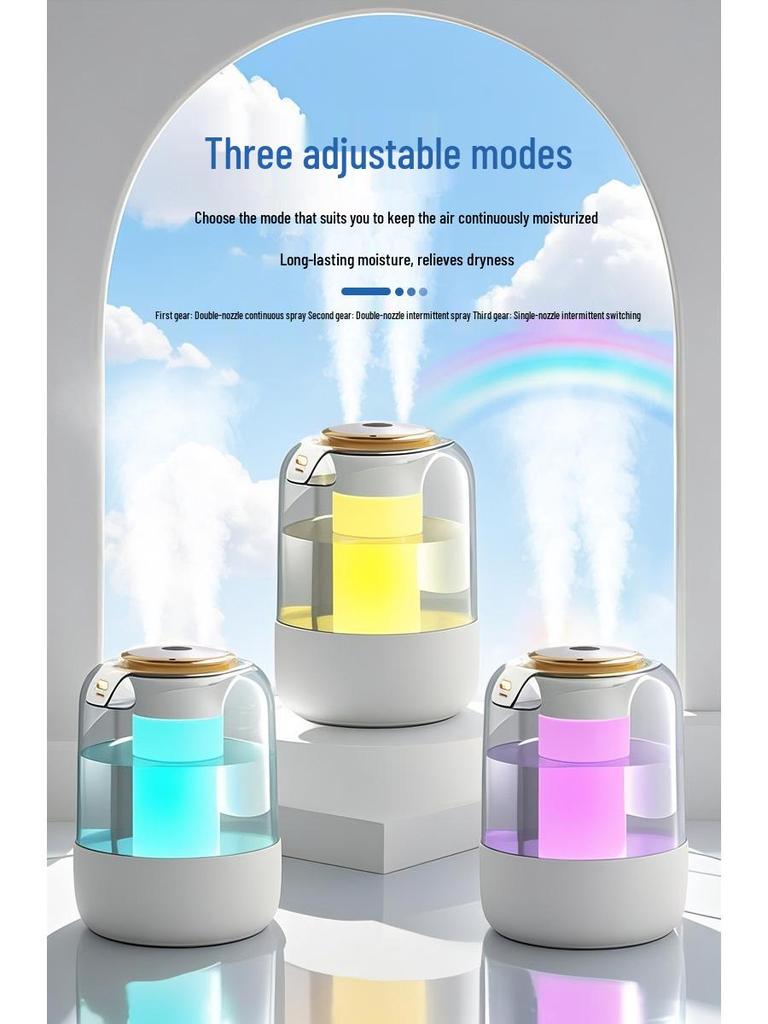 2025 Silent Home Air Humidifier: Large Capacity, Indoor Moisturizer, Ideal for Bedroom and Pregnant Women