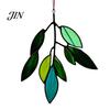 Lightweight Outdoor Decor Acrylic Leaf Hanging Pendant, Waterproof Sunproof Window Hanging, Decorative Four-leaf Clover Pendant Ornament with Colorful