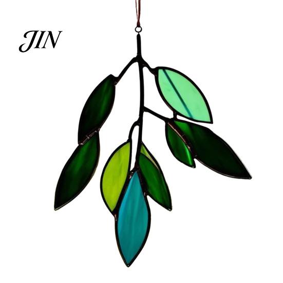 Lightweight Outdoor Decor Acrylic Leaf Hanging Pendant, Waterproof Sunproof Window Hanging, Decorative Four-leaf Clover Pendant Ornament with Colorful