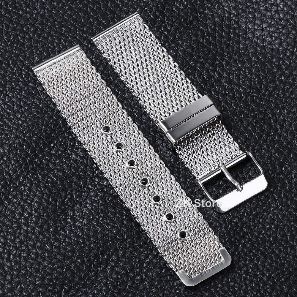 Tloušťka 3 mm 1.0 Milánský tah Nerezový náramek na hodinky 20 mm 22 mm 24 mm Unisex Univerzální Náhradní Řemínky Příslušenství
