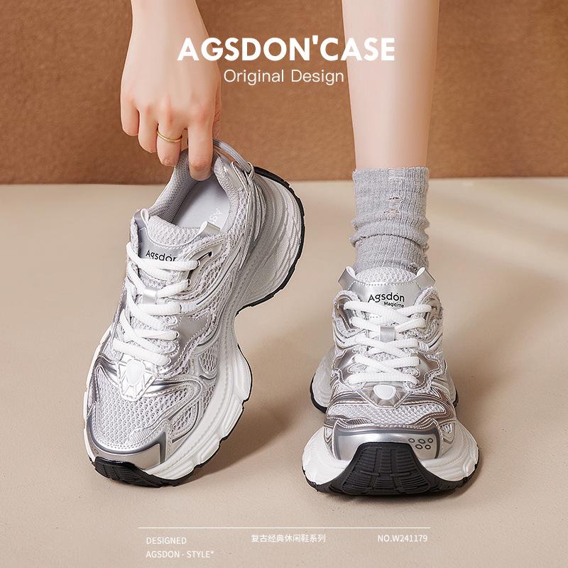 Dad shoes new summer casual platform small sports shoes mesh running shoes