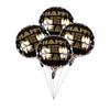 New Years Eve Tableware 2025 Black Gold Theme Balloon Package Cup Napkin Tablecloth Banner Balloon Happy New Year Party Supplies