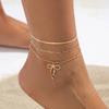 Salircon 3Pcs/Set Boho Summer Beach Thin Chain Anklets Women Trendy Simple Bowknot Ankle Chain Barefoot Foot Jewelry Accessories