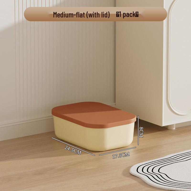 

Прямоугольный ящик для хранения с крышкой - настольный органайзер для закусок, игрушек, кухонных и гостиных мелочей.