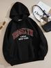 Brooklyn 1898 New York City USA Sweatshirt Female Casual Fleece Hooded Autumn Crewneck Hoodies Simple Oversized Unisex's Tops