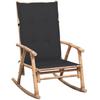 VidaXL Rocking Chair with Cushion Bamboo 3063903