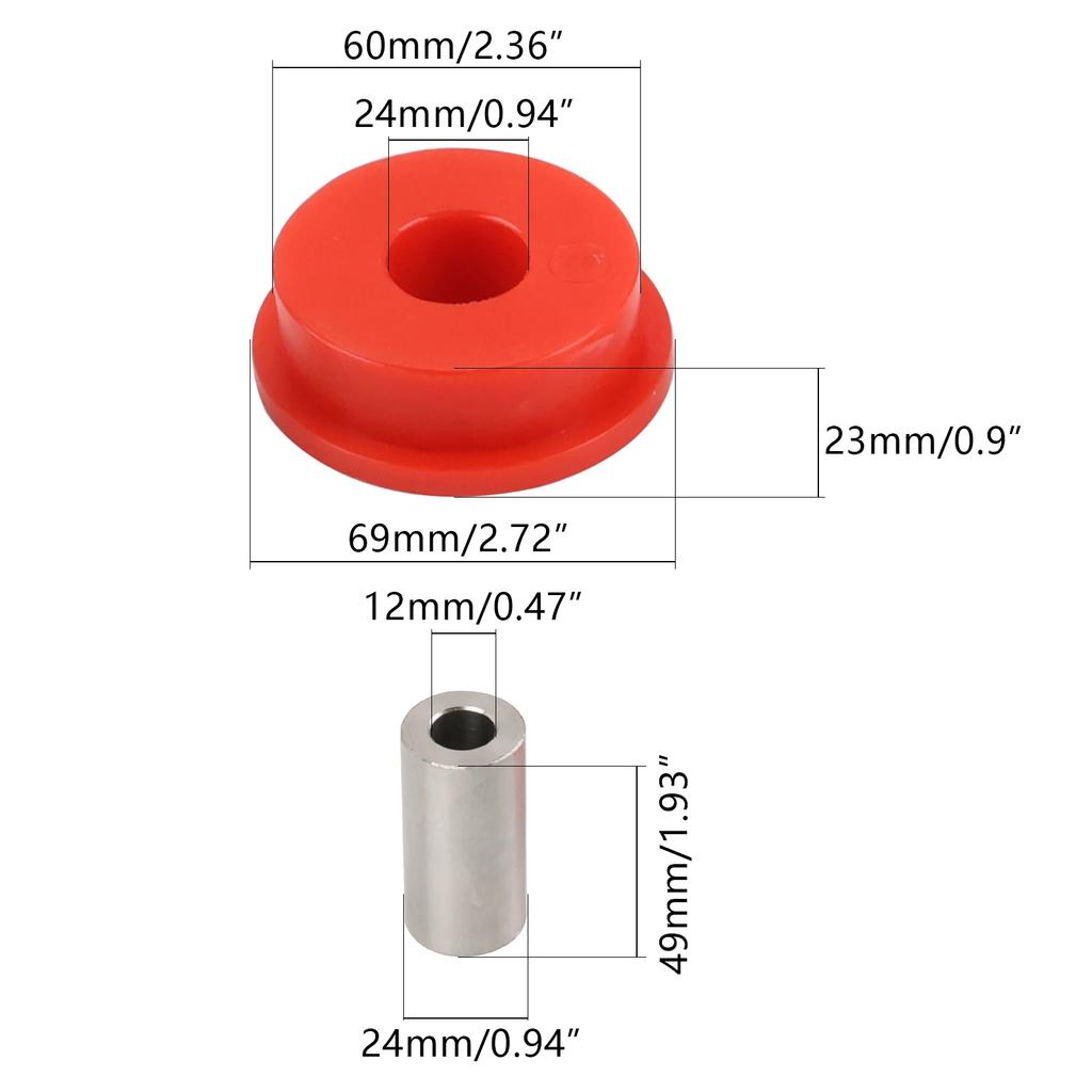 Heavy-Duty Polyurethane Rear Trailing Arm Bushings - Upgrade for BMW E36 E46 X3 E83 318 323 325 328 M3 | OE #33326770786