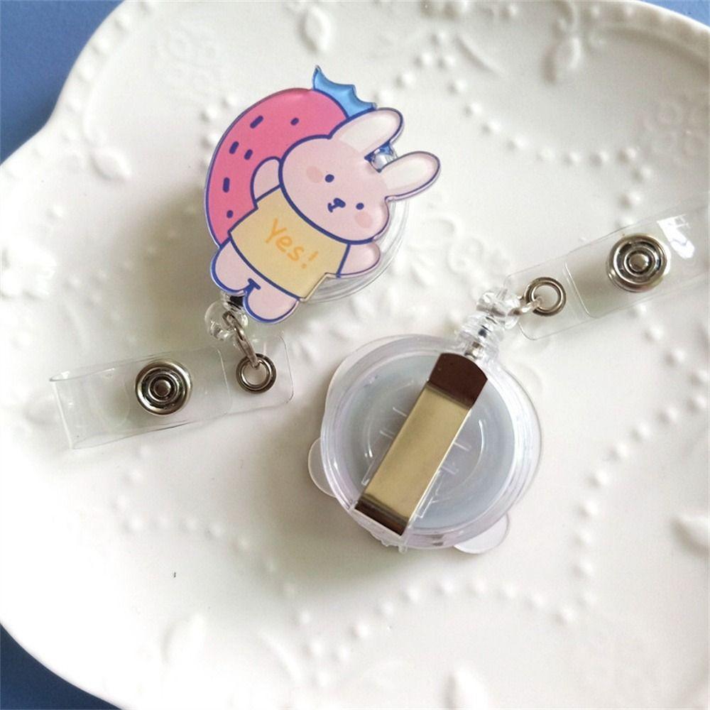Chest Card Retractable Badge Reel Bear ID Card Clips 65cm Length Nurse Badge Holder Hospital Use