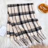Luxury Cold-Proof Winter Women Men Scarf Thick Warm Tassels Shawls Pashmina Stripe Designer Neckerchief Cashmere Lady Outdoor