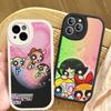 P-Powerpuff-GirlS For IPhone 16 15 14 16E 13 12 11 Pro Max Plus Phone Leather Case