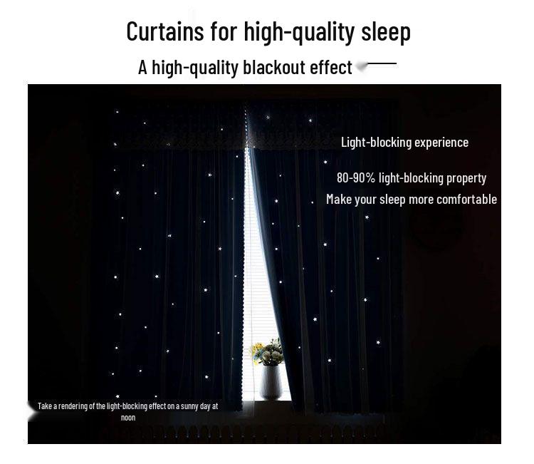 Self-Adhesive Blackout Velcro Curtain with Header for Balcony, Bedroom, Bay Window