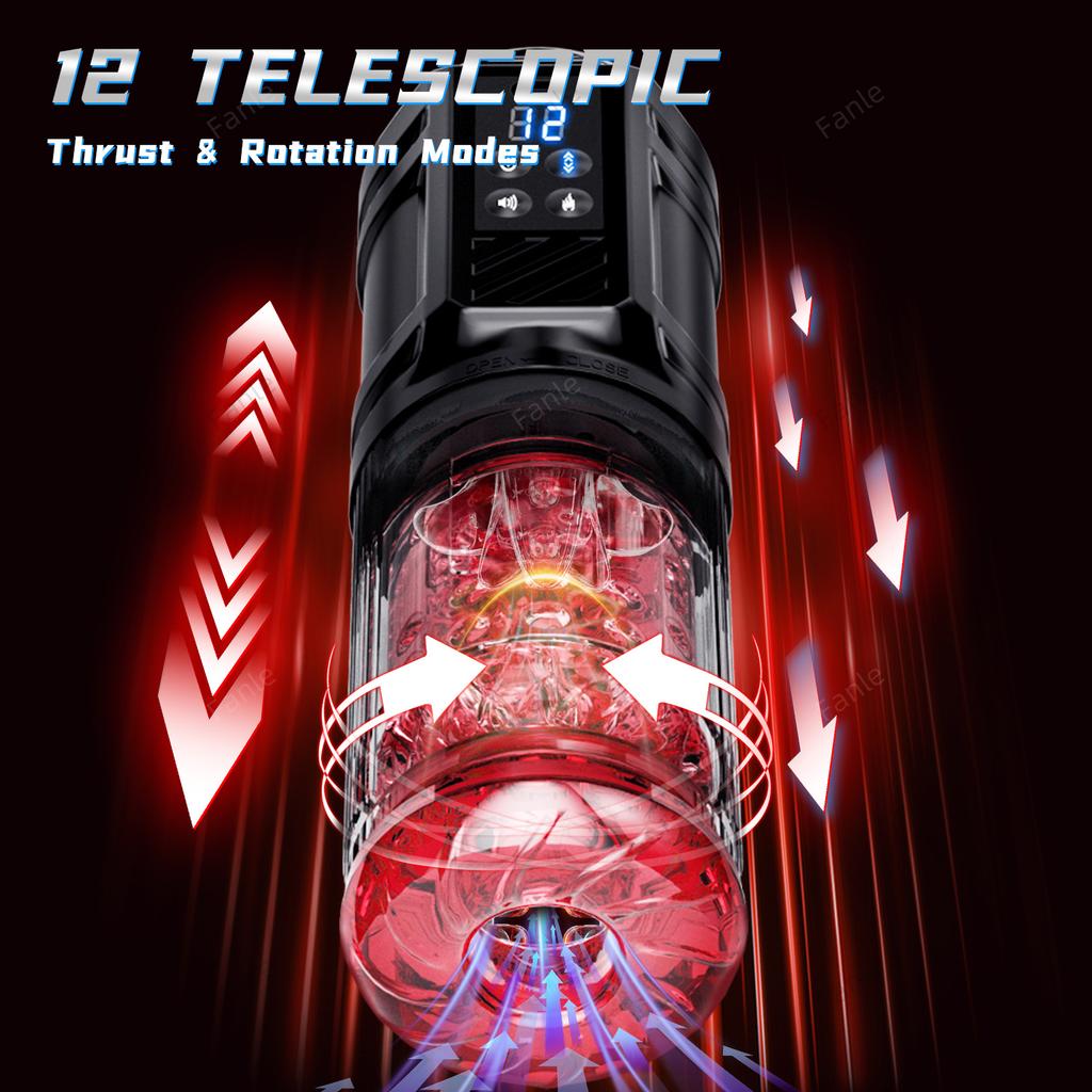 Automatic Telescopic Rotation Male Masturbator Cup Vagina Sucking Blowjob Sex Machine For Men Pocket Heating Masturbation Toys
