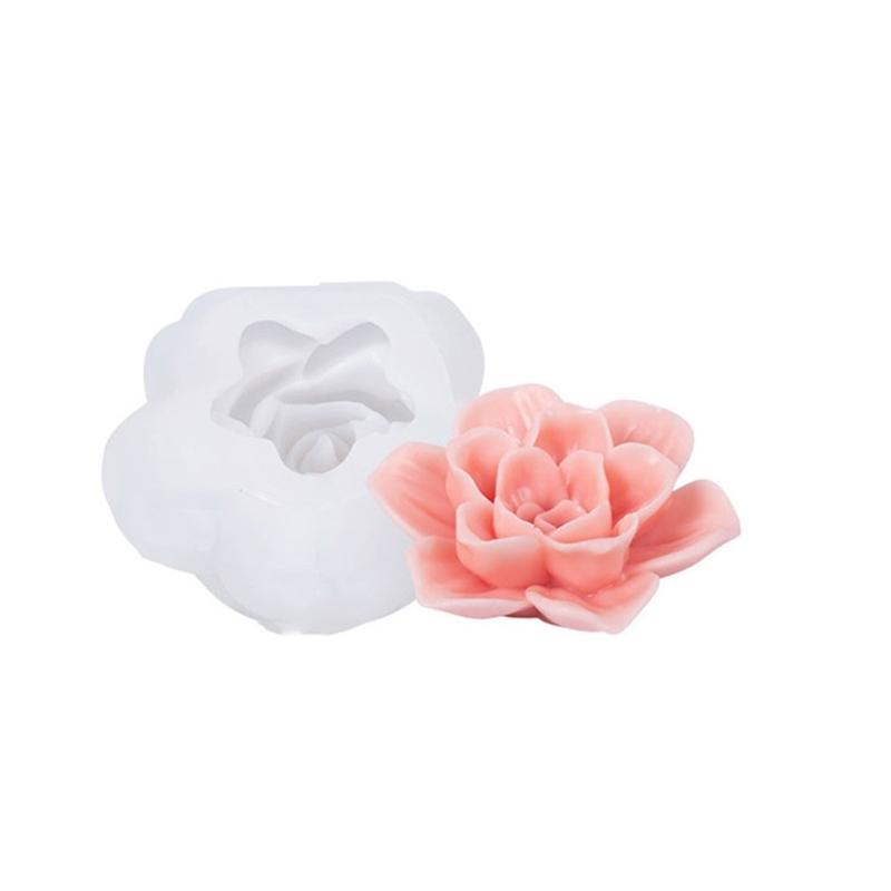 

Silicone Candle Mould 3D Blooming Flower Cake Fondant Chocolate Mold Epoxy Casting Resin Moulds Baking Tool Mould