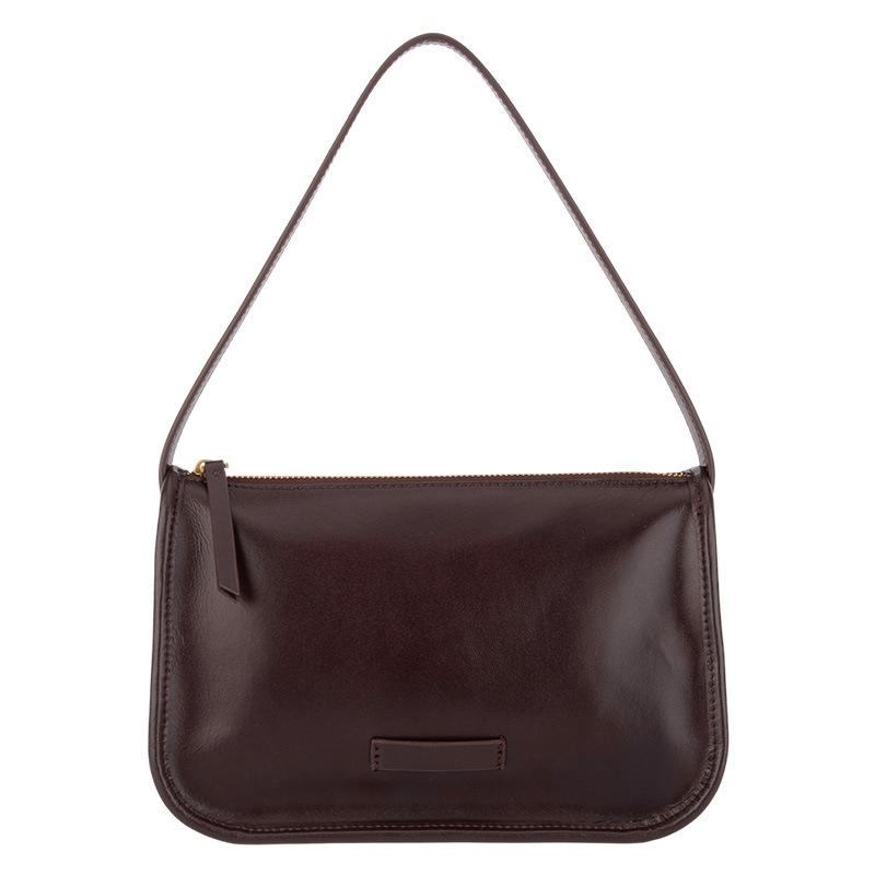 New Women's Underarm Bag, Niche Genuine Leather Women's Bag, Top Layer Cowhide Handbag, Shoulder Bag, High-end Trendy Crossbody Bag for Women