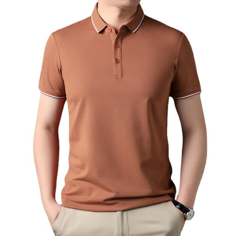 Летняя новая рубашка поло с короткими рукавами и узкими лацканами — фото 5