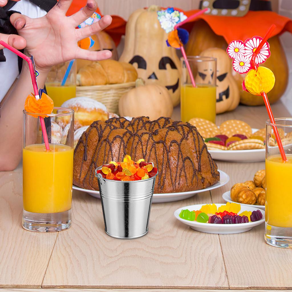 Contenitori per Patatine Fritte con Coperchi Secchiello per Ghiaccio Secchielli in Latta Cestino per Rifiuti Cestino Gel per Bambini
