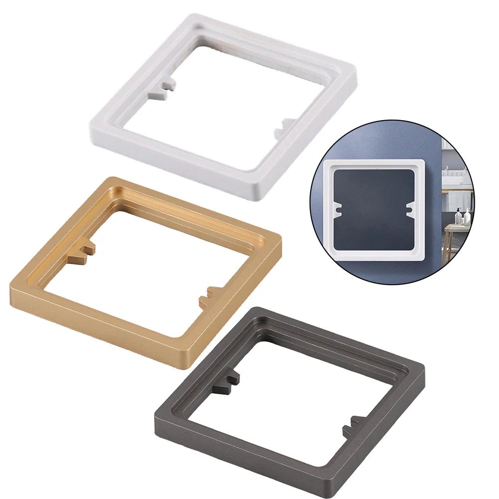 2pc Single Socket Spacer Square Spacer 10mm Square Spacer Frame Grey Box Plate Single Socket Light Switch Spacer For Living Room
