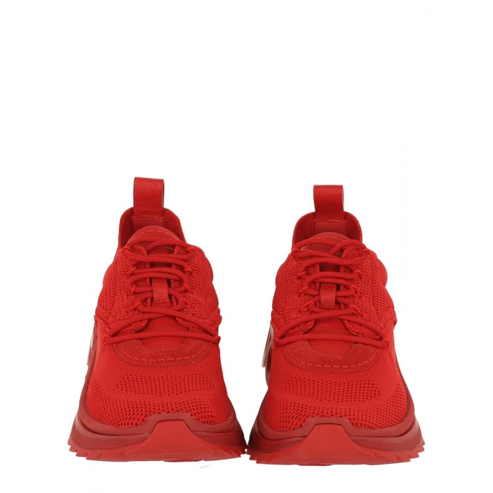 Salvatore Ferragamo Nima Knit Sneakers Red