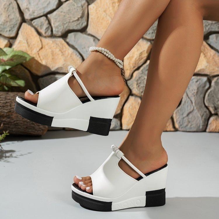 Women's Shoes, Large Size Shoes, Thick-soled Shoes, Slippers