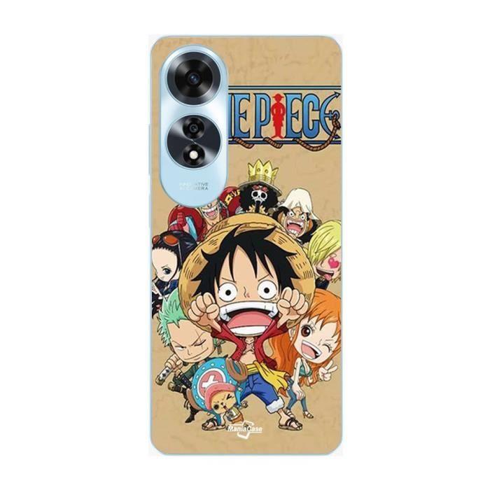 Coque pour Oppo A60 - Maniacase - One Piece - Souple - Noir - Manga animé