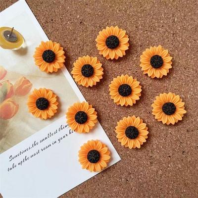 Sunflower-Shaped Pushpins: Flat Head Thumbtacks for Message Boards, Cork Boards, Paper Clips, and Bookmarks
