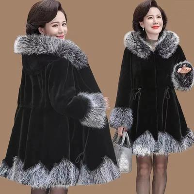 Abrigo de piel sintética, ropa de mujer, chaquetas de invierno gruesas para mujer, abrigos con cuello de piel, prendas de vestir exteriores cálidas de talla grande, tops para mujer
