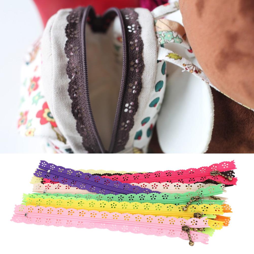 10 Stück Spitzen-Reißverschluss, gemischter Stil, Knospe, Seide, Form Nr. 3, Nylon, Nähen, Bekleidungszubehör, 20 cm