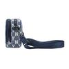 New MLB Monogram Collection Polyurethane Polyester Camera Bag, Shoulder Bag, Crossbody Bag Trumpets Unisex Marine Blue 32BGDM011-50N