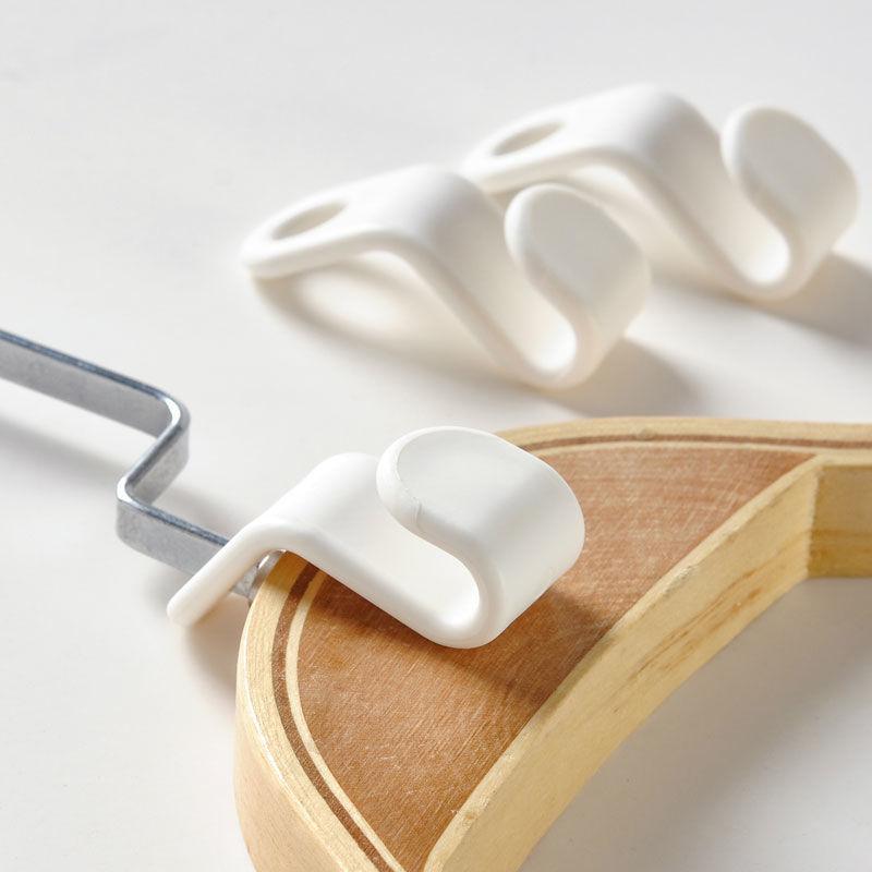 Mini-Kleiderbügel für den Kleiderschrank, Verbindungsbügel, sparen Platz im Kleiderschrank, zum Anschließen, kaskadierender Kleiderbügel aus Kunststoff, Kleideraufbewahrung zu Hause