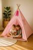 Tipi Tent for Children + Mat + Feather Pendants - Pink