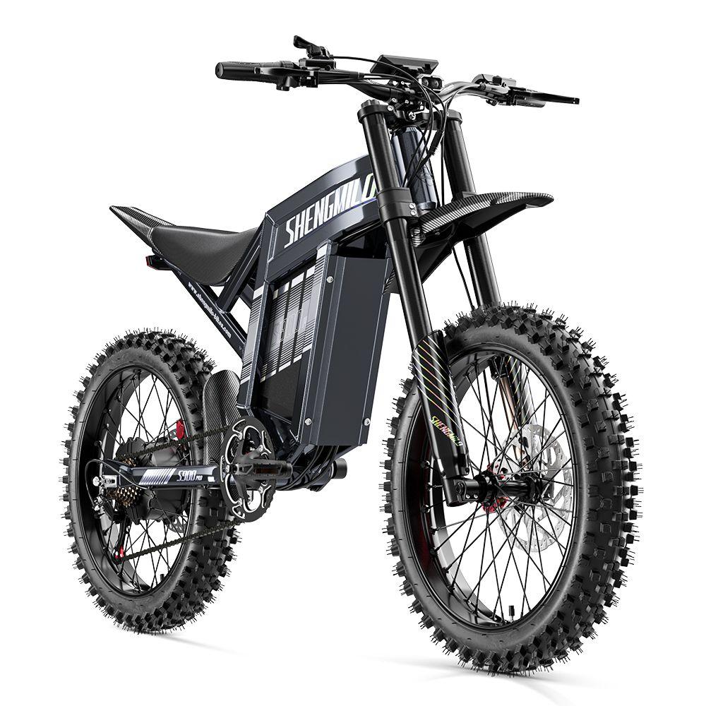 Electric Bicycle All Terrain Shengmilo S900 Pro 20" 3000W Peak Motor Full Suspension Ebike For Adult 7 Speed Top Speed 65Km Max Load 150Kg Grey