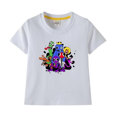 Regenbogenfreunde Kinder Baumwoll-T-Shirt mit kurzen Ärmeln - Sommerstil, Atmungsaktiv & Lockerer Schnitt