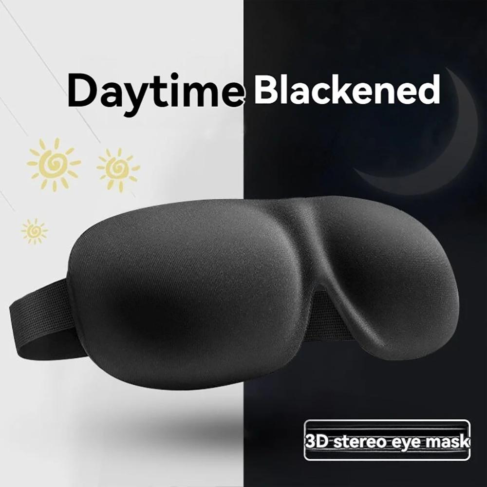 3D Concave Molded Night Sleep Mask Blindfold Sleeping Aid Soft Memory Foam Eye Mask for Sleeping Travel Blockout Light Eye Cover