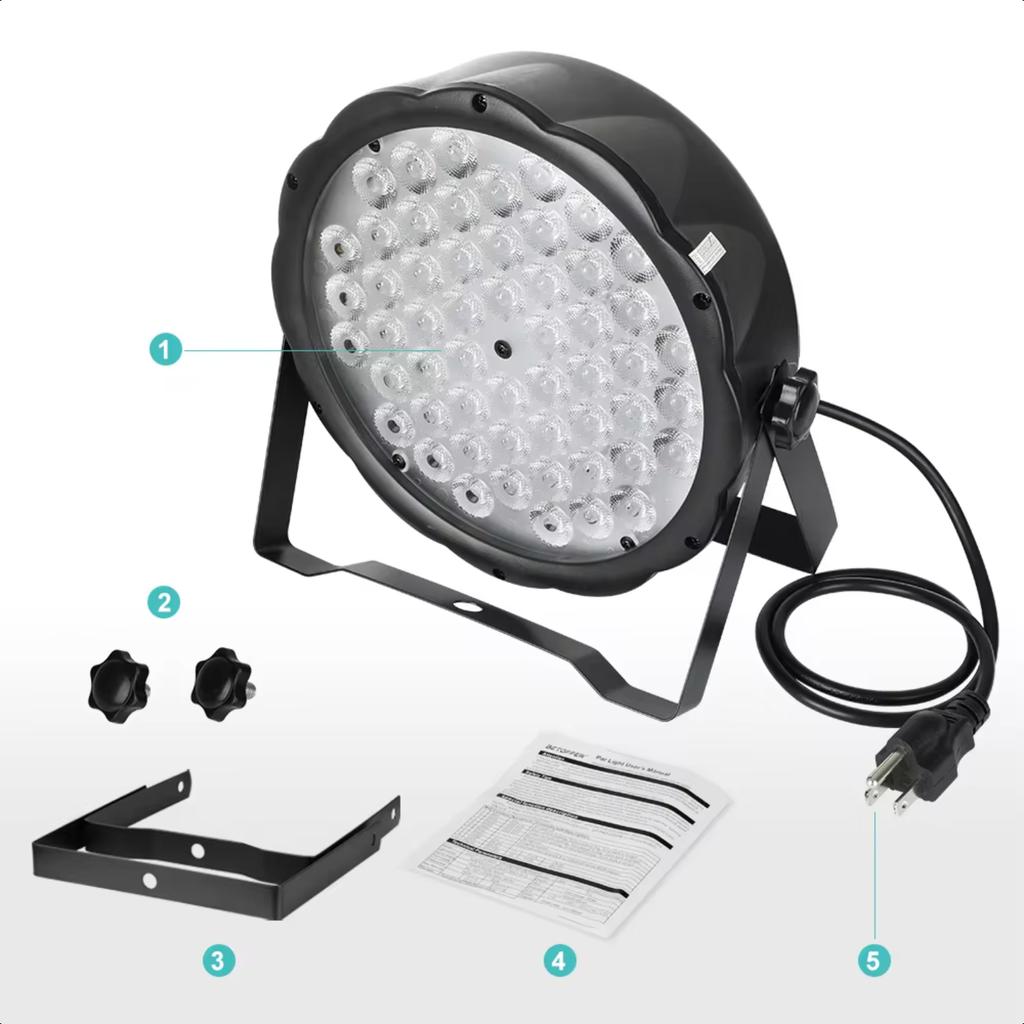 New 54*1.5W RGBW  Par Disco Light Stage Lighting with Auto DMX Controller  Wedding Party Bars DJ Disco LPC008S