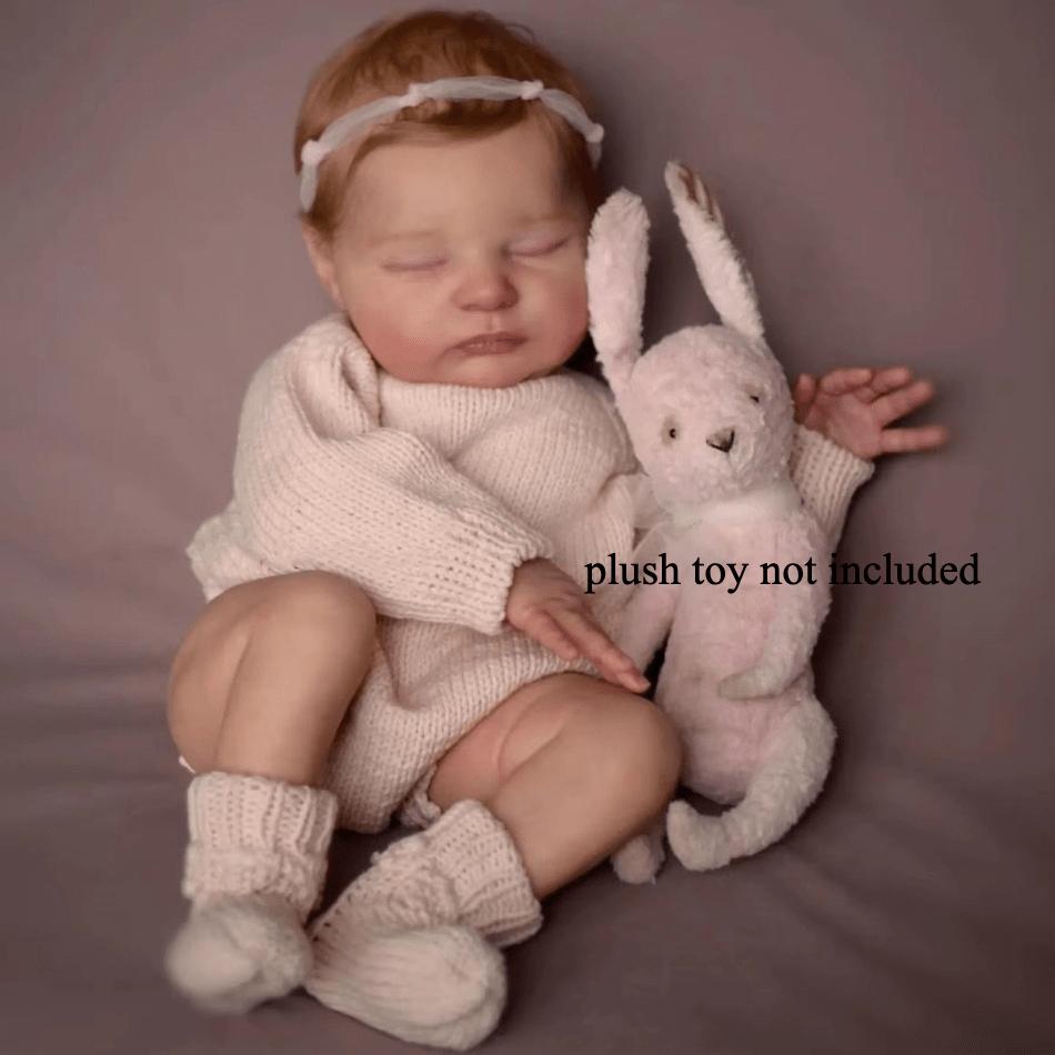 

BZDOLL 20inch 50cm Asleep Reborn Baby Doll with 3D-paint Skin and Visible Veins, Realistic Soft Vinyl Cloth Body Toy Girl Lifelike Kid Gift cloth body doll