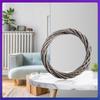 Wedding Rattan Ring Wreath, Grey Wicker Vine Garland, Bright Color, Great Details, Suitable for Physical Stores, 20CM Diameter