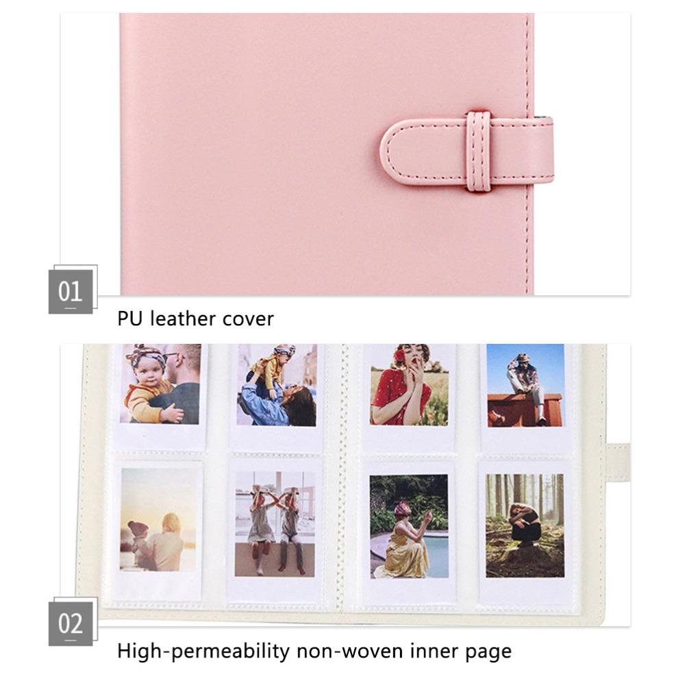 Pink Blue Purple Picture Storage Book PU Ticket Organizer Album PU Photo Album Holiday Gift Giving