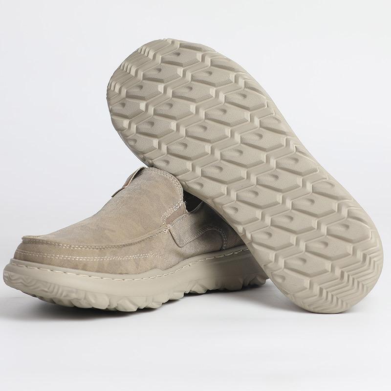 Fashion Men's Spring and Summer New Breathable and Comfortable Canvas Shoes with Soft Soles Lazy and Lightweight Casual Shoes
