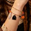 Halloween Spider Pumpkin Pendant Bracelet for Women Vintage Stackable Halloween Jewelry